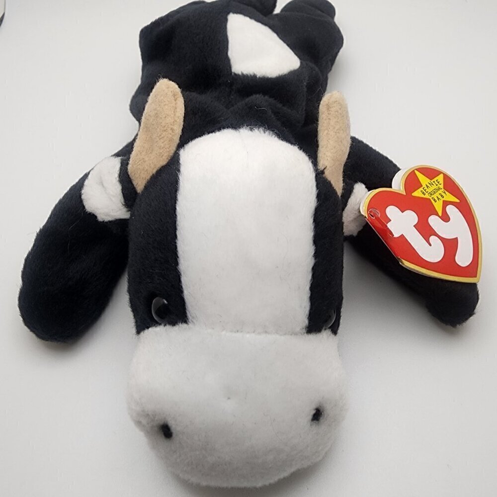 TY Beanie Baby "Daisy" the Cow with Both Hanging and Tush Tags